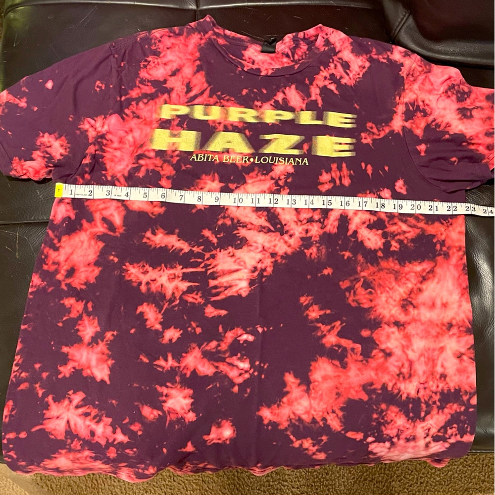 Abita Beer - Custom Tie-Dyed - Purple Haze T-shirt - Upcyle - ONE OF A KIND 🍄‍🟫 - Picture 6 of 11